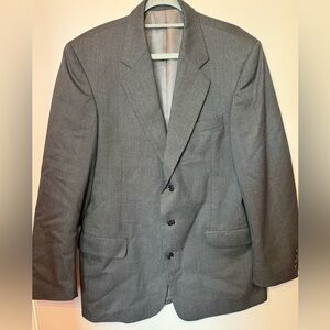 Andrew Fezza Men's Suit Jacket Size L-41 Gray Pinstripe 3 Button